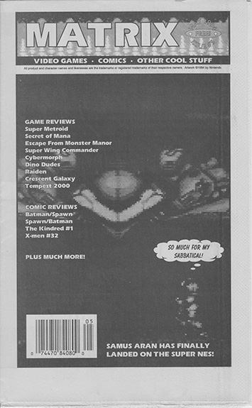 Matrix #5, Front Page